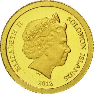 Solomon Islands / Five Dollars Gold 2012 Maya Calendar - obverse photo