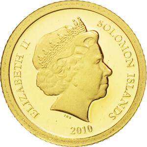 Solomon Islands / Five Dollars Gold 2010 For World Peace - obverse photo