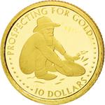 Ten Dollars Gold 2005 Prospecting for Gold: Photo Coin, Solomon Islands, 10 Dollars 2005 / thumbnail