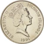 Solomon Islands / One Dollar 1991 Pearl Harbour - obverse photo
