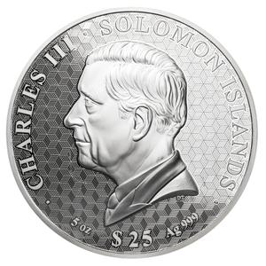 Solomon Islands / Silver Five Ounces 2025 Year of the Snake - obverse photo