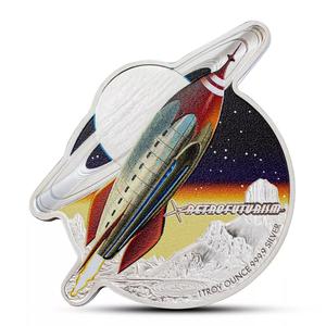 Solomon Islands / Silver Ounce 2021 Retro Rocket - reverse photo