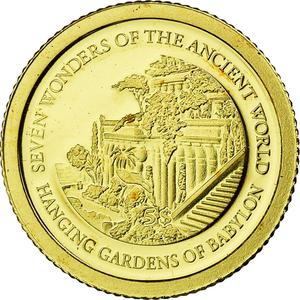 Solomon Islands / Five Dollars Gold 2011 Hanging Gardens - obverse photo