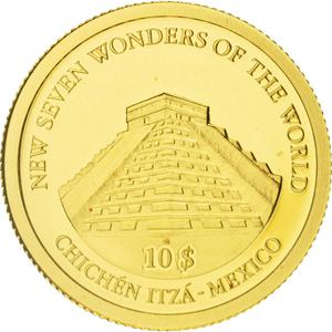 Solomon Islands / Ten Dollars Gold 2007 Chichen Itza - reverse photo