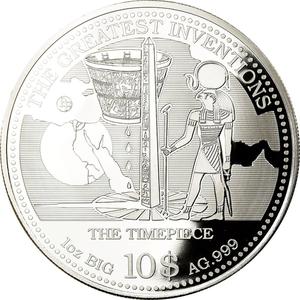 Solomon Islands / One Ounce Silver 2014 The Timepiece - reverse photo