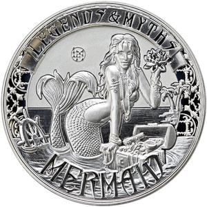 Solomon Islands / Silver Two Ounces 2016 Mermaid - reverse photo