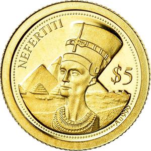 Solomon Islands / Ten Dollars Gold 2013 Nefertiti - reverse photo