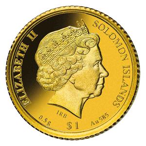 Solomon Islands / Gold Half Gram 2018 Helmut Schmidt - obverse photo