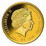 Gold Half Gram 2018 Helmut Schmidt: Photo Coin, Solomon Islands, Gold Half Gram 2018 Helmut Schmidt / thumbnail