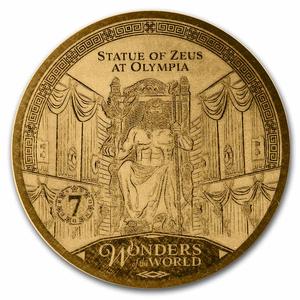 Solomon Islands / Gold Hundredth-Ounce 2023 Statue of Zeus - reverse photo