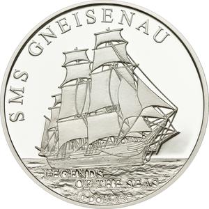 Solomon Islands / Ten Dollars Silver 2010 SMS Gneisenau - reverse photo