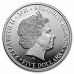 Silver Ounce 2021 Age of Dinosaurs: Photo Coin, Solomon Islands, Silver Ounce 2021 Age of Dinosaurs / thumbnail