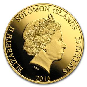 Solomon Islands / Gold Quarter Ounce 2016 Lady Liberty (Head) - obverse photo