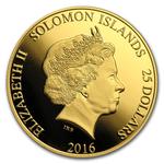 Gold Quarter Ounce 2016 Lady Liberty (Head): Photo Coin, Solomon Islands, Gold Quarter Ounce 2016 Lady Liberty (Head) / thumbnail