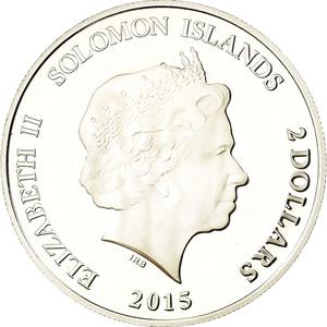 Solomon Islands / Two Dollars Silver 2015 Gods - reverse photo