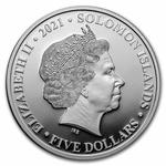 Silver Ounce 2021 Age of Dinosaurs: Photo Coin, Solomon Islands, Silver Ounce 2021 Age of Dinosaurs / thumbnail