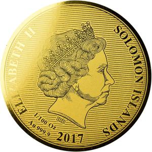 Solomon Islands / Ten Dollars Gold 2017 Single 9 Pond - obverse photo