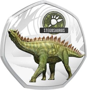 Solomon Islands / Fifty Cents 2021 Age of Dinosaurs - Stegosaurus - reverse photo