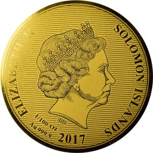 Solomon Islands / Ten Dollars Gold 2017 Brasher Dubloon - obverse photo