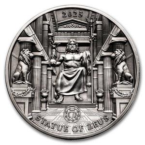 Solomon Islands / Silver One Hundred Grams 2025 Statue of Zeus - reverse photo