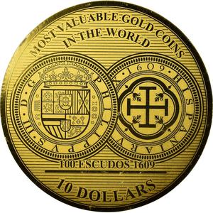 Solomon Islands / Ten Dollars Gold 2017 One Hundred Escudos - reverse photo