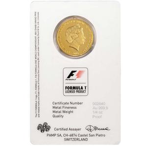 Solomon Islands / Gold Quarter Ounce 2016 Formula 1 Abu Dhabi Grand Prix - obverse photo