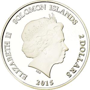 Solomon Islands / Two Dollars Silver 2015 Pyramids - reverse photo