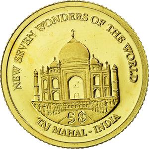 Solomon Islands / Five Dollars Gold 2011 Taj Mahal - obverse photo