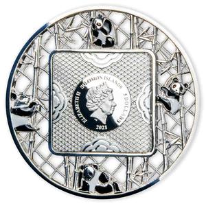 Solomon Islands / Silver Two Ounces 2021 Filigree Panda - obverse photo
