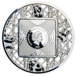 Silver Two Ounces 2021 Filigree Panda: Photo Coin, Solomon Islands, Silver Two Ounces 2021 Filigree Panda / thumbnail