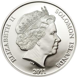Solomon Islands / Ten Dollars Silver 2011 Dugong Dugon - obverse photo
