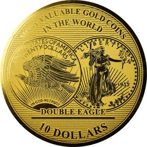Solomon Islands / Ten Dollars Gold 2017 Double Eagle - reverse photo
