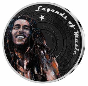 Solomon Islands / Silver Ounce 2019 Bob Marley - reverse photo