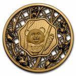 Silver Two Ounces 2022 Filigree Panda: Photo Coin, Solomon Islands, Silver Two Ounces 2022 Filigree Panda / thumbnail