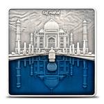 Silver Three Ounces 2023 Taj Mahal: Photo 2023 3 oz Antique Solomon Islands Silver Taj Mahal Coin / thumbnail