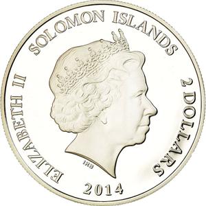 Solomon Islands / Two Dollars Silver 2014 Ra - reverse photo