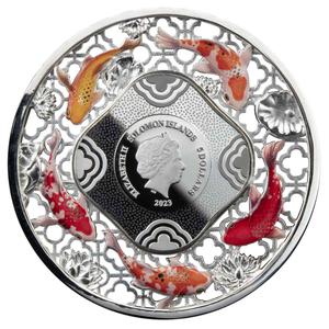 Solomon Islands / Silver Two Ounces 2023 Koi Fish Filigree - obverse photo