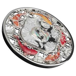 Solomon Islands / Silver Two Ounces 2023 Koi Fish Filigree - reverse photo