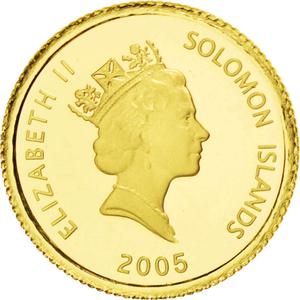 Solomon Islands / Ten Dollars Gold 2005 John Lennon - obverse photo