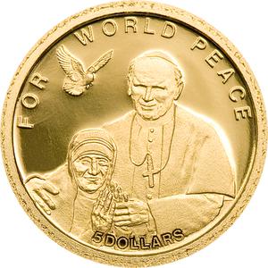 Solomon Islands / Gold Half Gram 2010 Mother Teresa - reverse photo