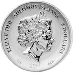 Silver Two Ounces 2017 Sea Monster: Photo Coin, Solomon Islands, Silver Two Ounces 2017 Sea Monster / thumbnail