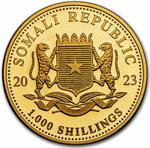 Somalia / Gold Ounce 2023 African Wildlife - Elephant, ANA - obverse photo