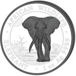 Somalia / Silver Ounce 2025 African Wildlife - Elephant - reverse photo