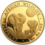 Somalia / Gold Ounce 2014 African Wildlife - Elephant - reverse photo