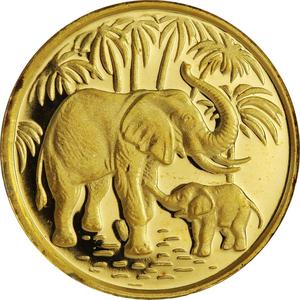 Somalia / Gold Half Gram 2007 Elephant - reverse photo