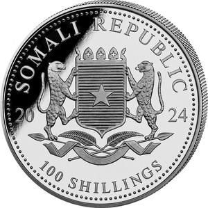 Somalia / Silver Ounce 2024 African Wildlife - Leopard - obverse photo