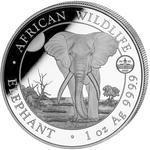 Somalia / Silver Ounce 2025 African Wildlife - Elephant / World Money Fair Berlin Privy Mark - reverse photo