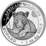 Somalia / Silver Ounce 2025 African Wildlife - Leopard - reverse photo