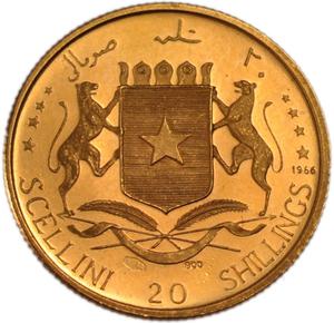 Somalia / Twenty Shillings 1966 - reverse photo