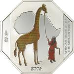 Four Thousand Shillings Silver 2005 Zheng He - Giraffe: Photo Coin, Somalia, Four Thousand Shillings Silver 2005 Zheng He - Giraffe / thumbnail